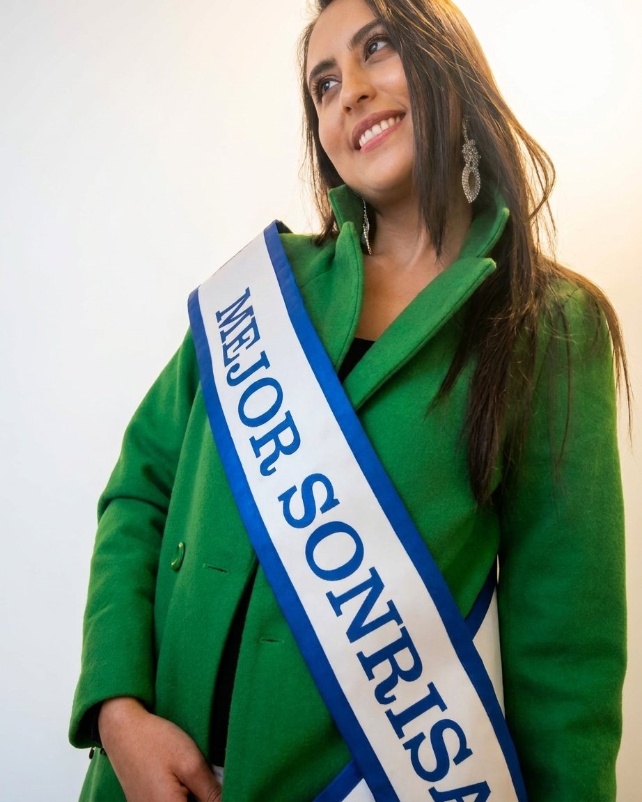 Ganadora de la banda Mejor Sonrisa, paciente de la Dra. Adriana